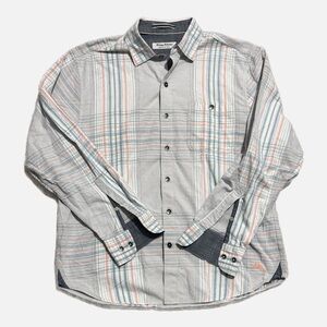 Tommy Bahama Men's Size M Coastline Cord Shirt Corduroy Striped Long Sleeve